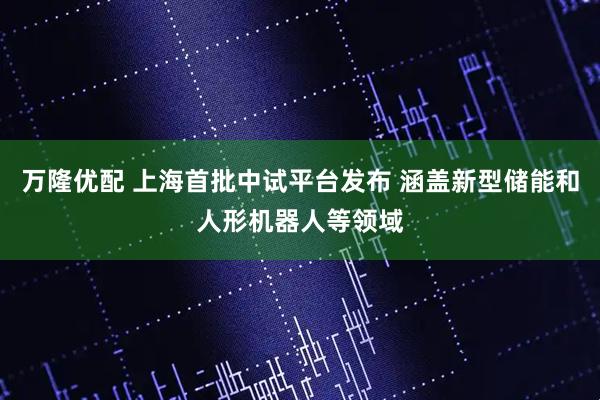 万隆优配 上海首批中试平台发布 涵盖新型储能和人形机器人等领域